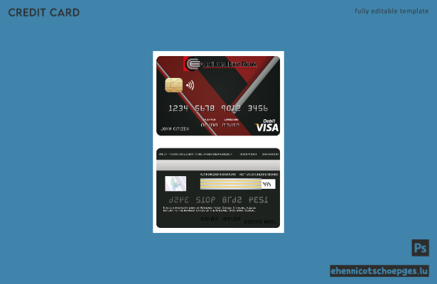 Vorschau einer Visa-Karte der ersten Bank aus Kongo und Afrika